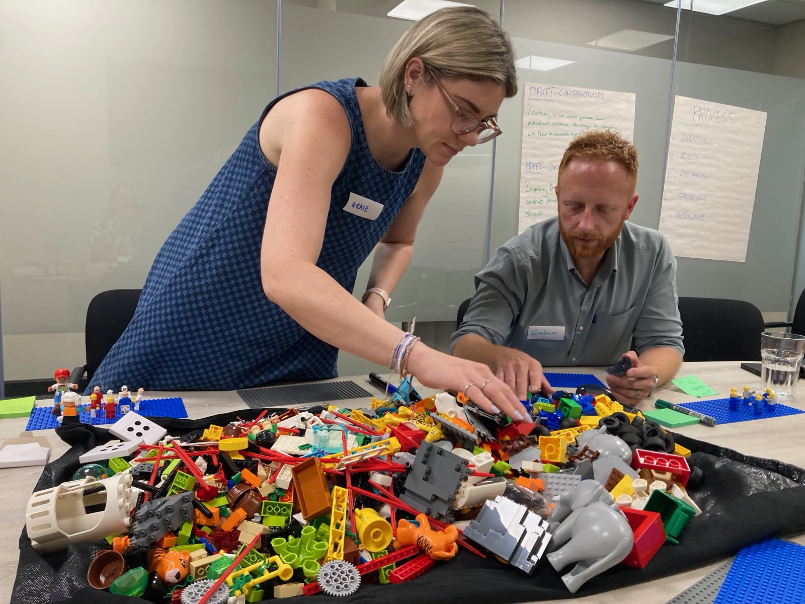 Workshop participants building LEGO® Serious Play® models