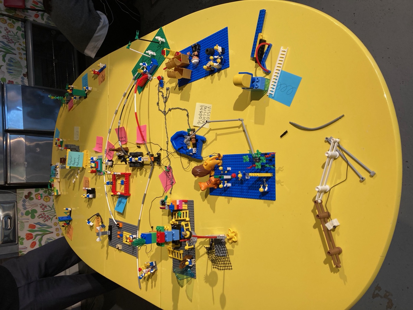 LEGO® Serious Play® models built across a workshop table